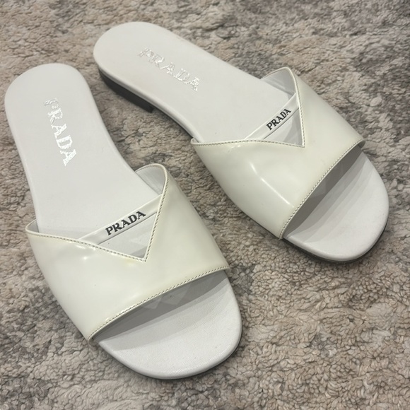 Prada white sandals